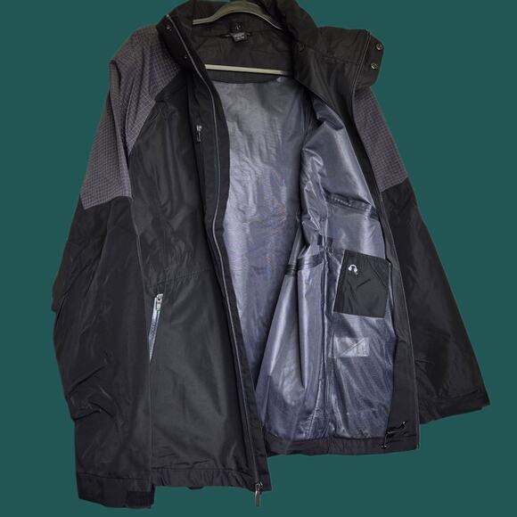 North End Sport Men's Size XL Black/Carbon Seam-Sealed Waterproof Shell Jacket - Picture 11 of 16